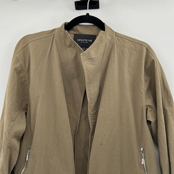 Lafayette 148 Open Front Military Green Jacket - Small - Picture 2 of 7